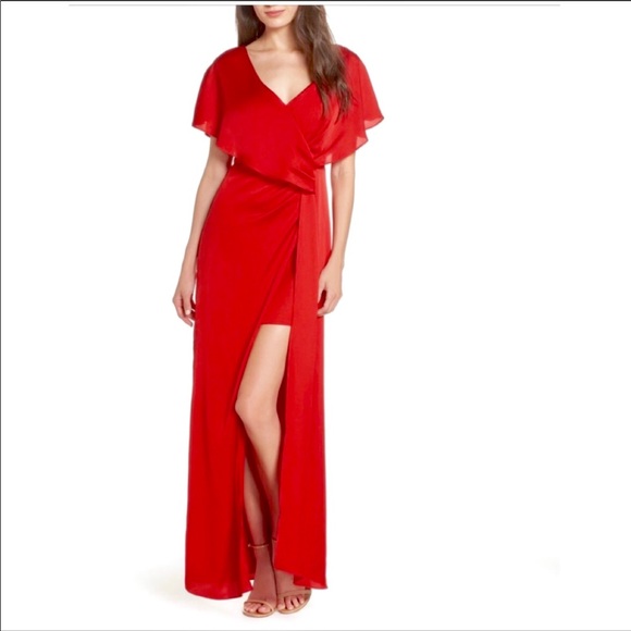 KEEPSAKE the Label Dresses & Skirts - NEW KEEPSAKE the Label Red Gown Leg Slit size 8